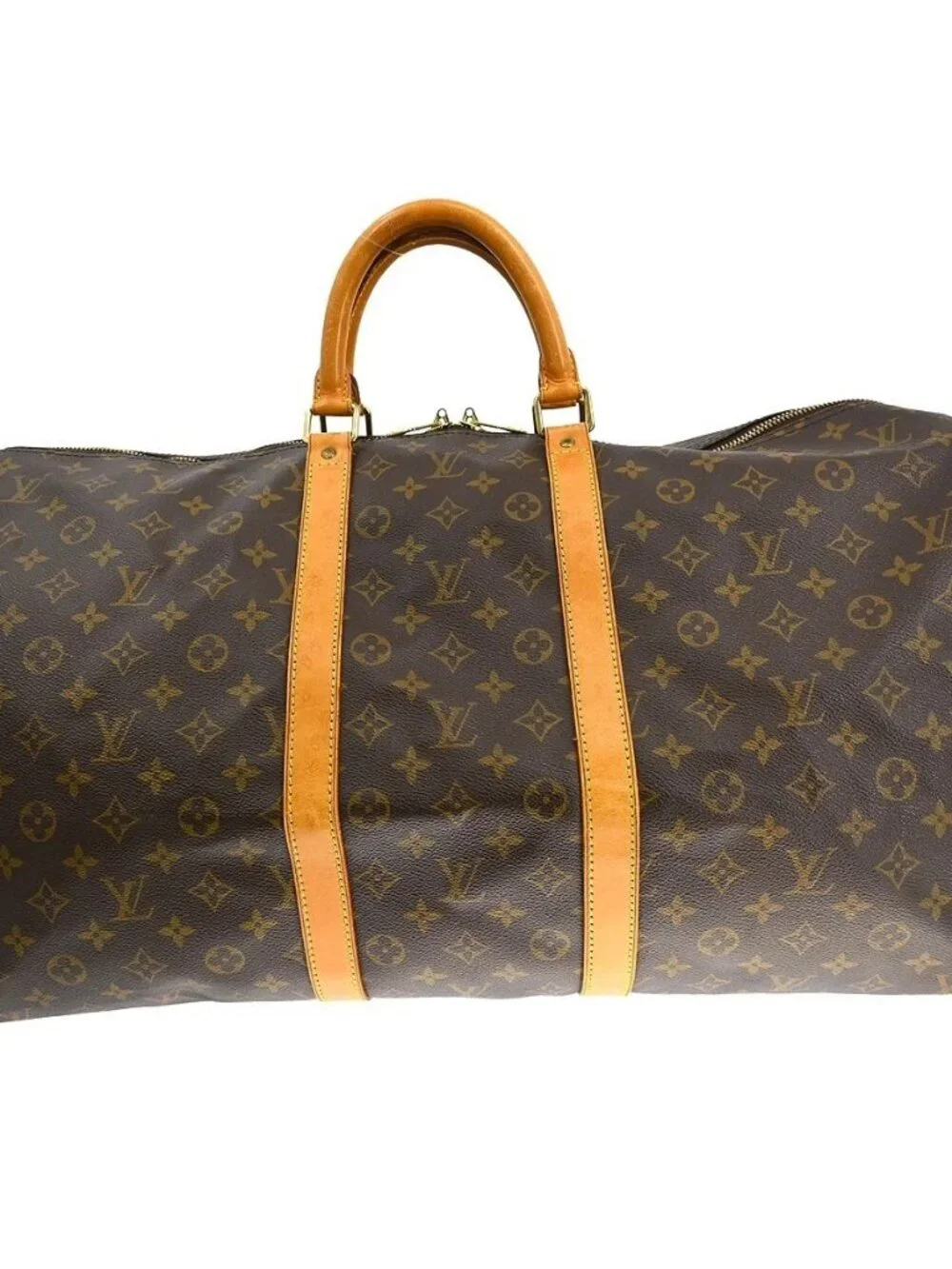Best03 LOUIS VUITTON KEEPALL 55 TRAVEL HANDBAG MONOGRAM